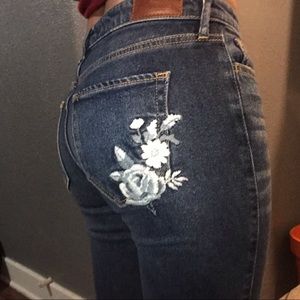Hollister floral jeans